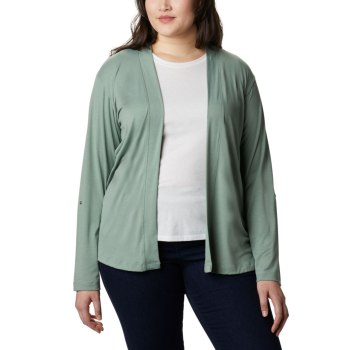 Columbia Cardigan Dames, Essential Elements Plus Size LichtGroen, 09RTNOCPB